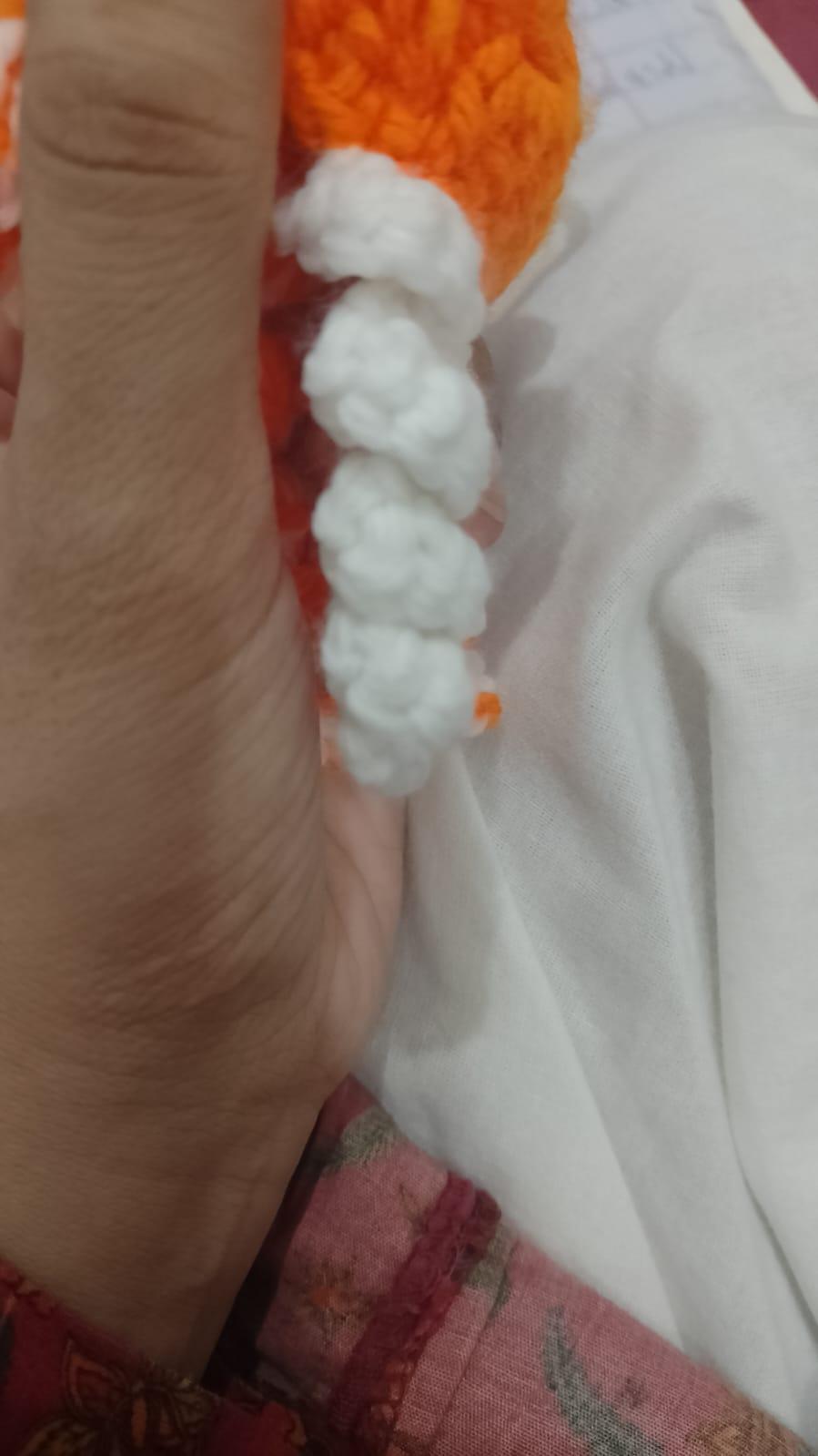 Crochet jellyfish keychain