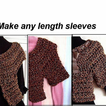 719 CHUNKY QUICK AND EASY BOLERO, age 5 to 4XL adult