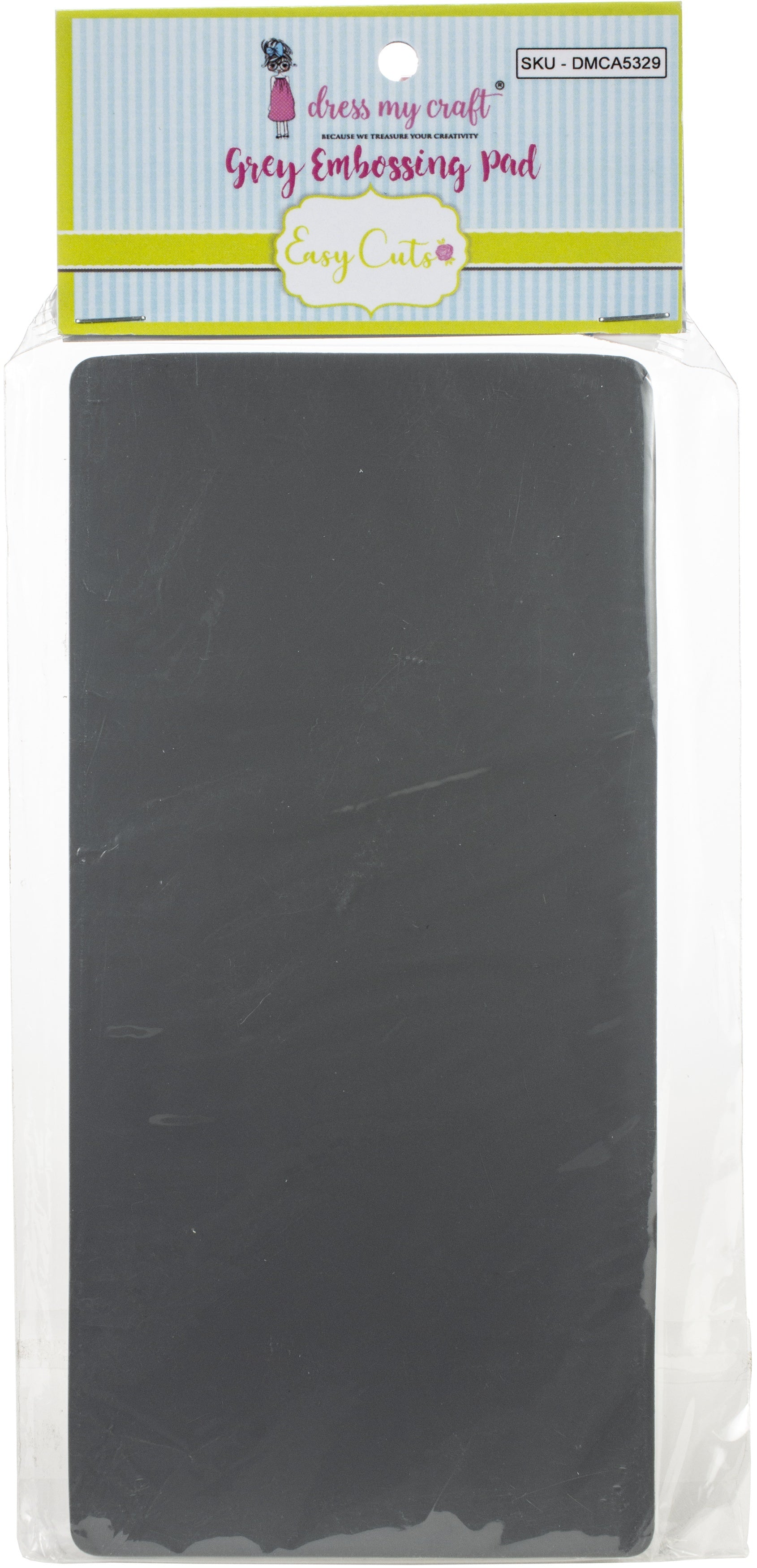 Dress My Crafts Easy Cut Embossing Pad 3"X6.25" - Grey