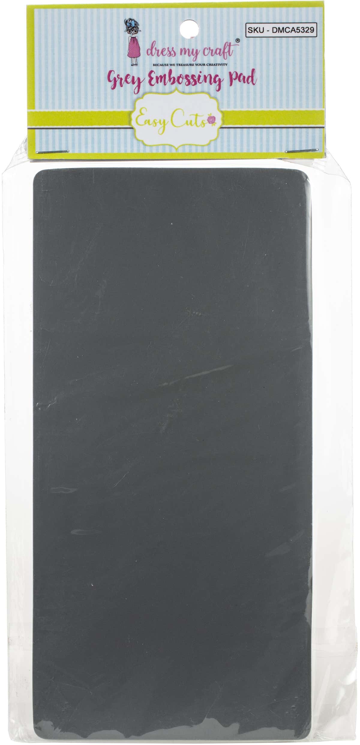 Dress My Crafts Easy Cut Embossing Pad 3"X6.25" - Grey