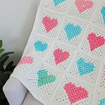 Crochet Heart Quilt