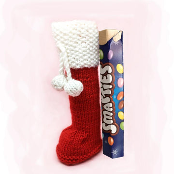 Christmas stocking, smarties/chocolate orange etc