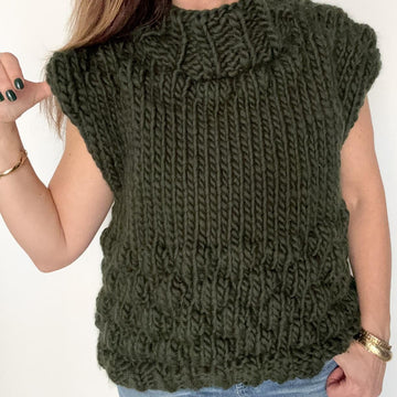 Mock Neck Bubble Vest