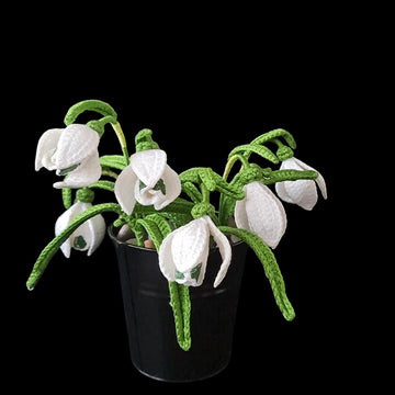 Crochet Snow Drop flowers