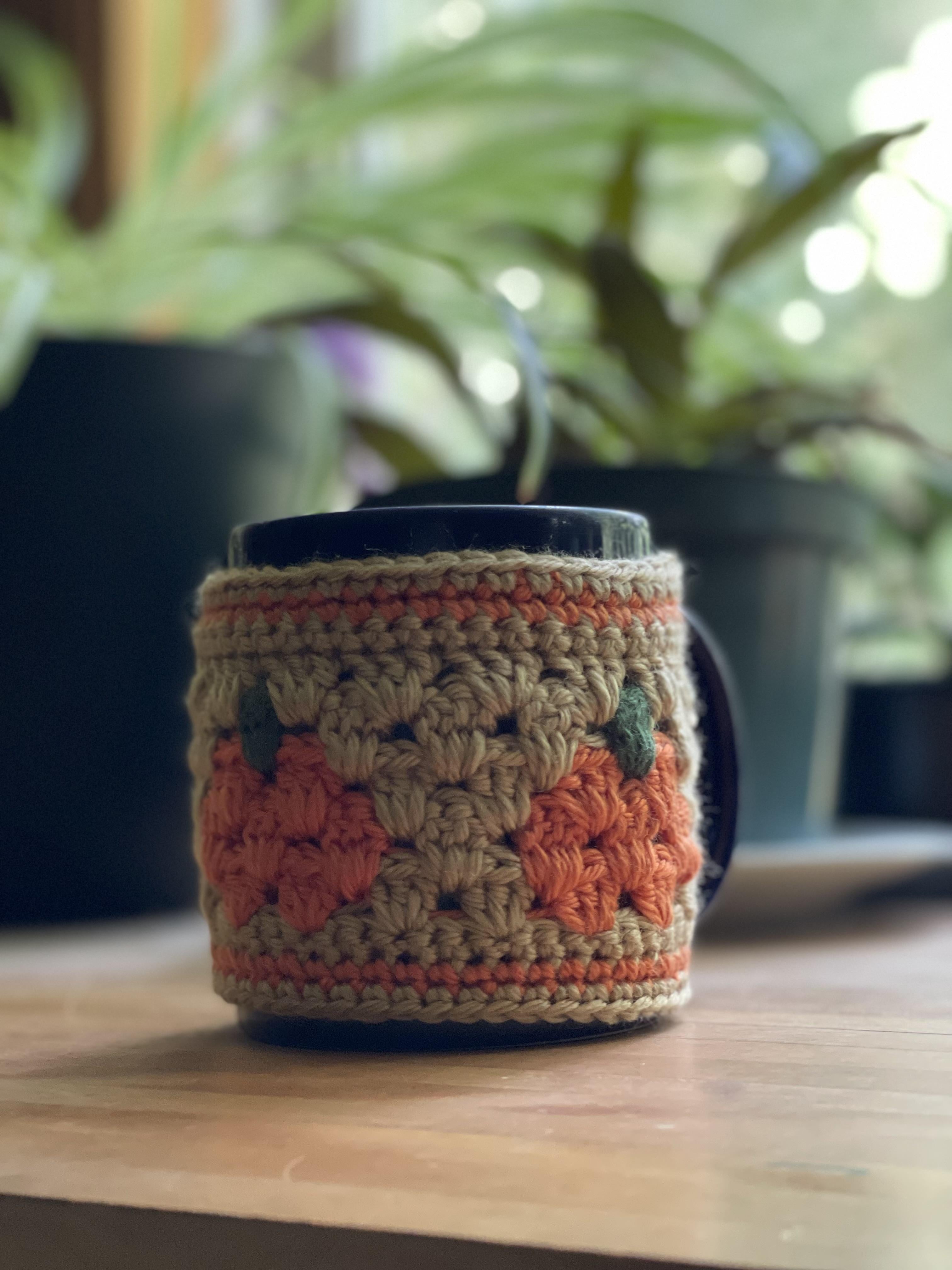 Crochet Pumpkin Mug Cosy