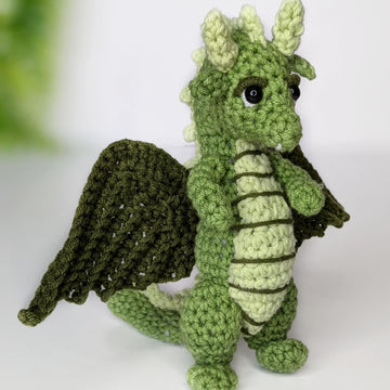 Basil the Dragon crochet pattern, amigurumi dragon pattern