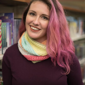 Knitting at the Library Cowl Part Deux (Lace)