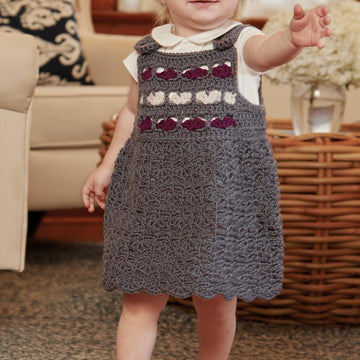 Vintage Baby Crochet Over-All Dress