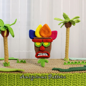 Aku Aku – from Crash Bandicoot inspired - Amigurumi Crochet Pattern