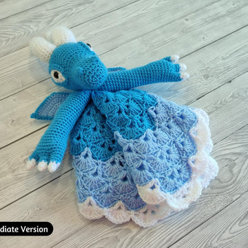 Blizzard The Ice Dragon Baby Lovey Blanket