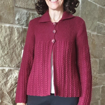 Connie Plus - Cable and Rib Jacket