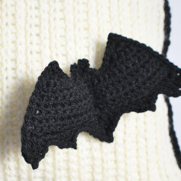 Vampire Bat Sofa Cushion. Bat, tree and Moon Embellishment. Halloween Throw Pillow. 3D Cushion Cover