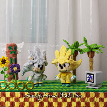 Silver the Hedgehog Amigurumi Crochet Pattern – PDF Digital Download (English)