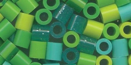 Perler Pearl Beads 1,000/Pkg - Jewel Tone Green Mix