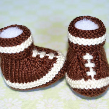 Football Baby Booties