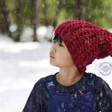 Knit Fishtail Slouch Beanie