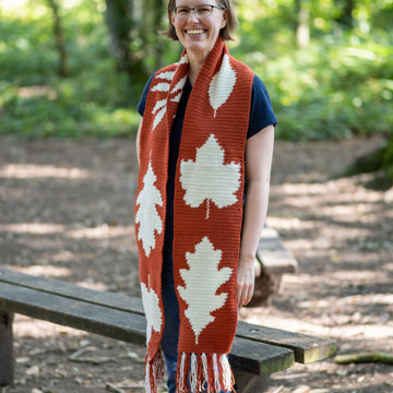 British Leaves Autumnal Scarf