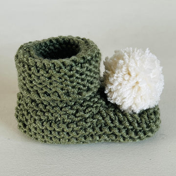 Pompom Knit Booties