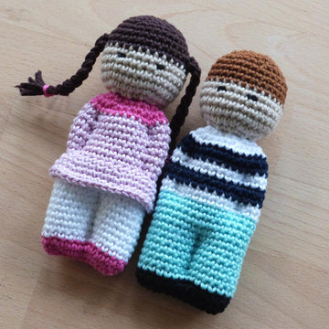 Fluffy doll boy and girl