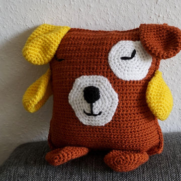 Häkelanleitung Kuschelkissen Hund Barney ♥