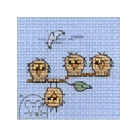 Mouseloft Stitchlets - Individu-Owl Cross Stitch Kit - 64mm