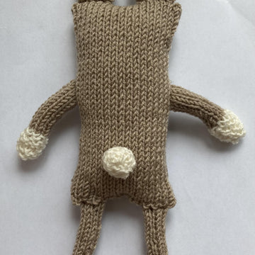 The rabbit knitted soft toy