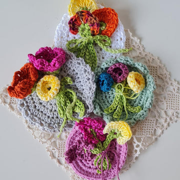 Framed Flower Brooches