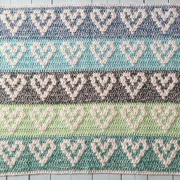 Crochet Hearts Baby Blanket Pattern: Baby's Blanket's Got Heart