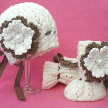 Baby Shoes Baby Cap Knitted Baby Set by Elena Mitchell