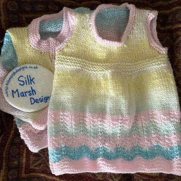 Natasha Baby Dress and Cardigan Knitting Pattern
