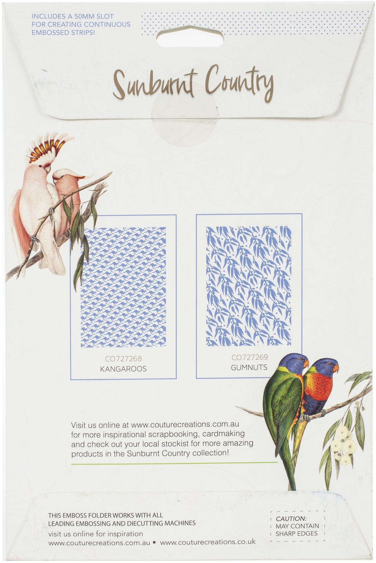 Artdeco Creations Couture Creations Sunburnt Country Embossing Folder 5"X7" - Gumnuts