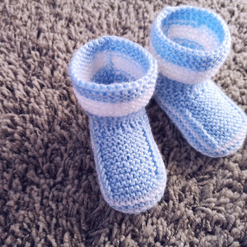 Blue Baby Booties