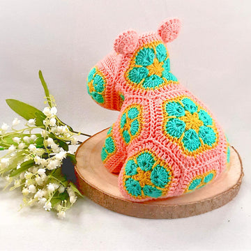 Nina The Baby - Hippopotamus with African Flowers