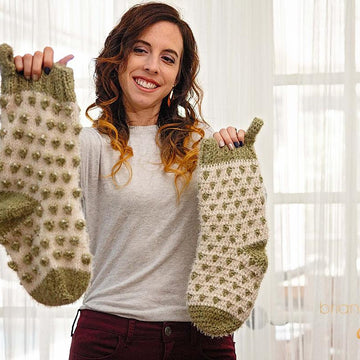 Polka Dot Stocking Knit