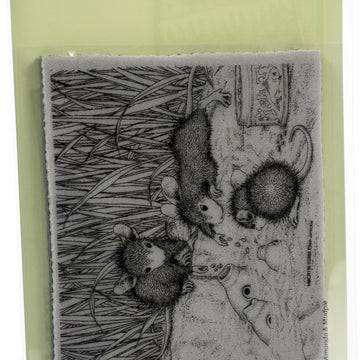 Stampendous House Mouse Cling Stamp - Feeding Koi