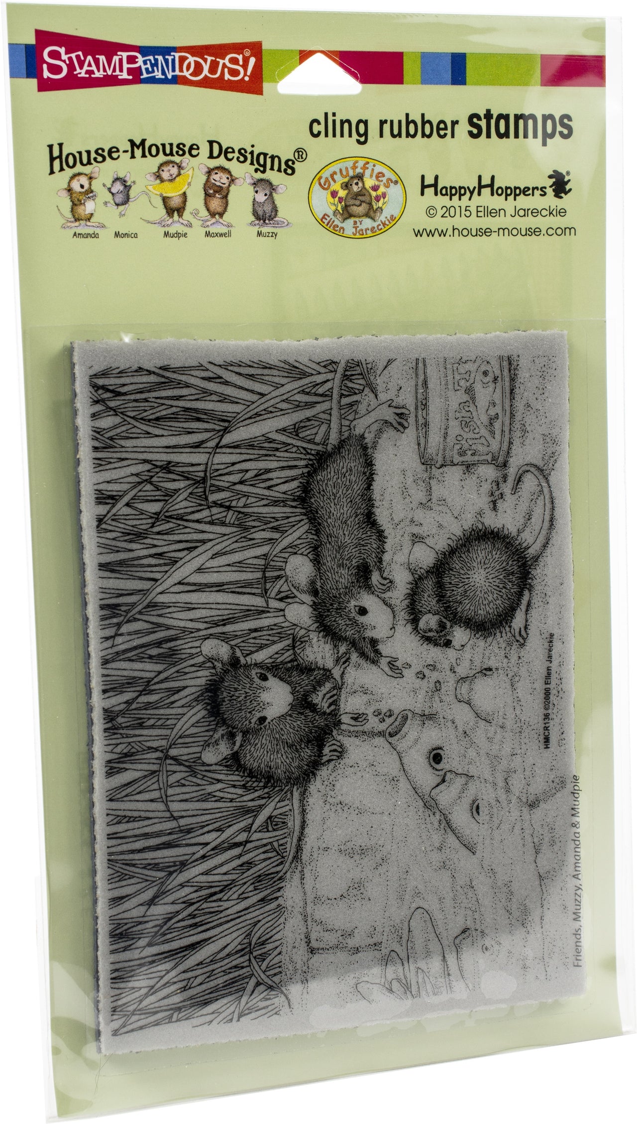 Stampendous House Mouse Cling Stamp - Feeding Koi