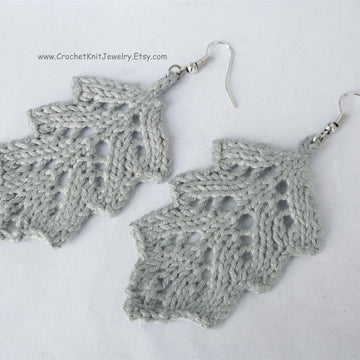 Knit lace earrings