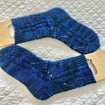 Swaying Fan Lace Stitch Socks - A recipe for making your basic sock into something special!
