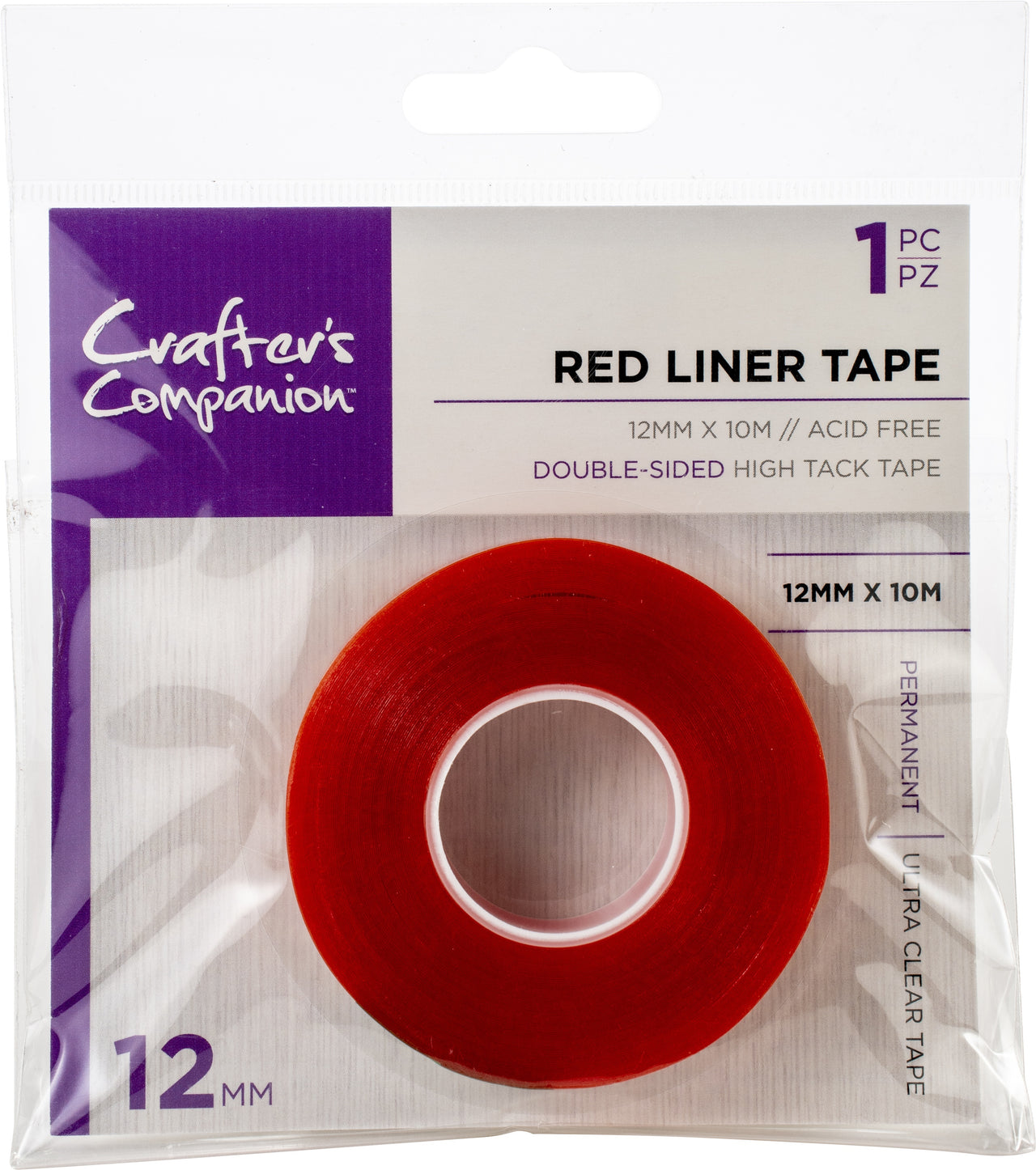 Crafter's Companion Red Liner Double Sided Tape (12mm)