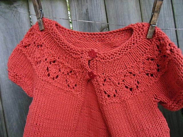 Baby Leaf Yoke Cardigan