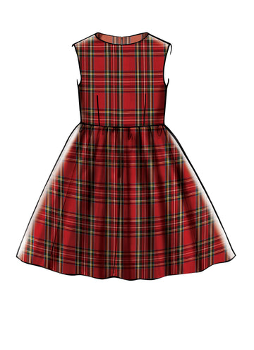 McCall's Childrens'/Girls' Gathered Dresses with Petticoat and Sash M7648 - Sewing Pattern