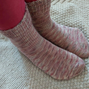 Annette's Toe Up Vanilla Socks