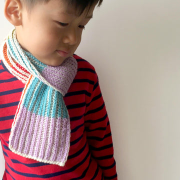Rainbow Brioche Scarf
