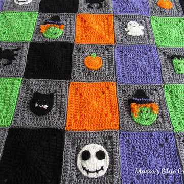 Halloween Granny Square Blanket