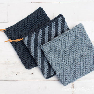 Blue Jean Rhapsody Cast Iron Handle Cover, Hot Pad