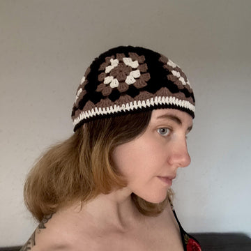 Granny Square Skull Cap