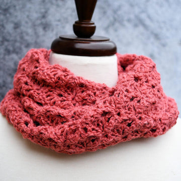 Cranberry Lace Scarf