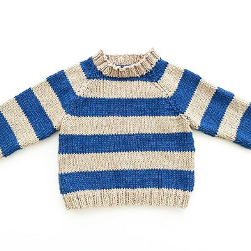Striped Raglan Jumper Cardigan Opt. Hood