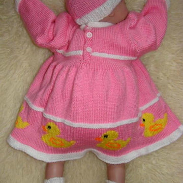 Reborn / Baby Duck Dress,Hat & Booties