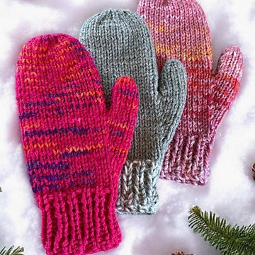 Basic 2 Needle Adult Mittens